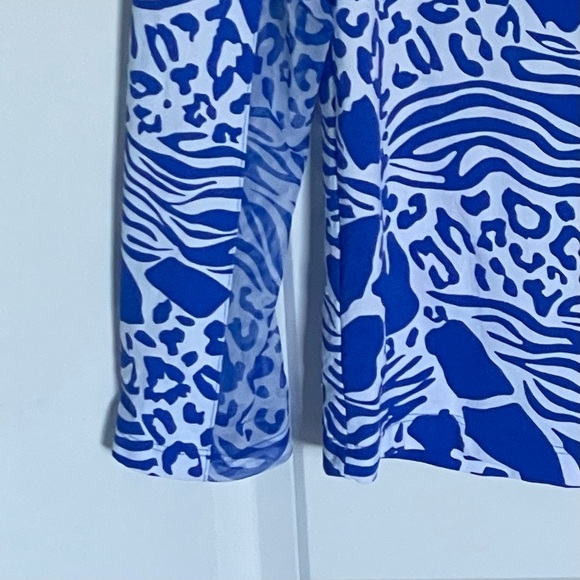 IBKUL BIANCA ROYAL BLUE Long Sleeve Mock Golf Tennis Shirt 47626 - Picture 6 of 16